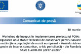 Workshop de început în implementarea proiectului POIM: ,,Asigurarea unui statut favorabil de conservare pentru salvarea de la extincție a populației de nurcă europeană – Mustela lutreola (specie de interes comunitar, critic periclitată) – din România ‐SAVE E-MINK-RO (2017-2020)”